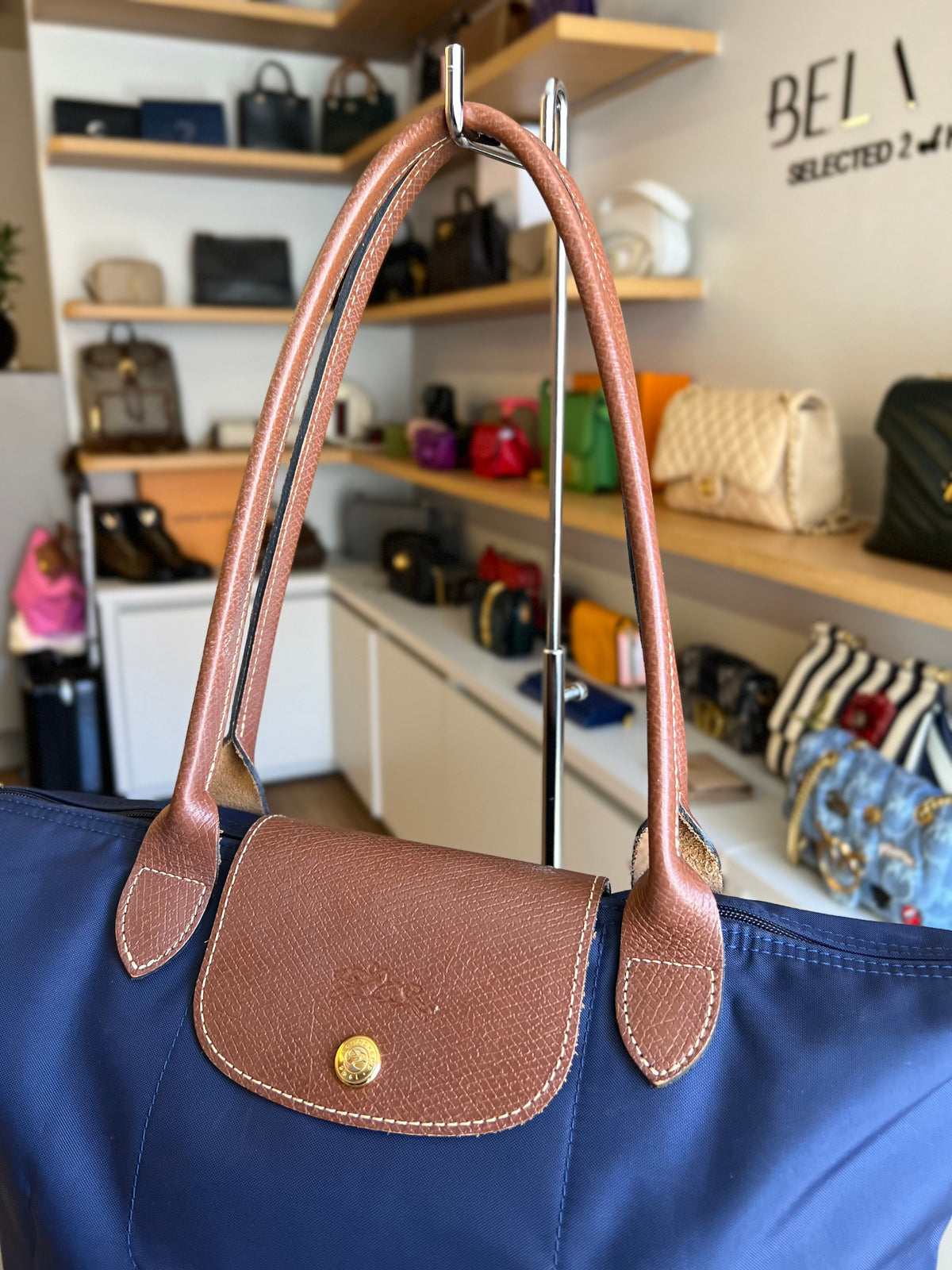 Longchamp Le pliage M Azul