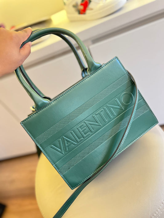 Mario Valentino Embossed Logo Tote Bag