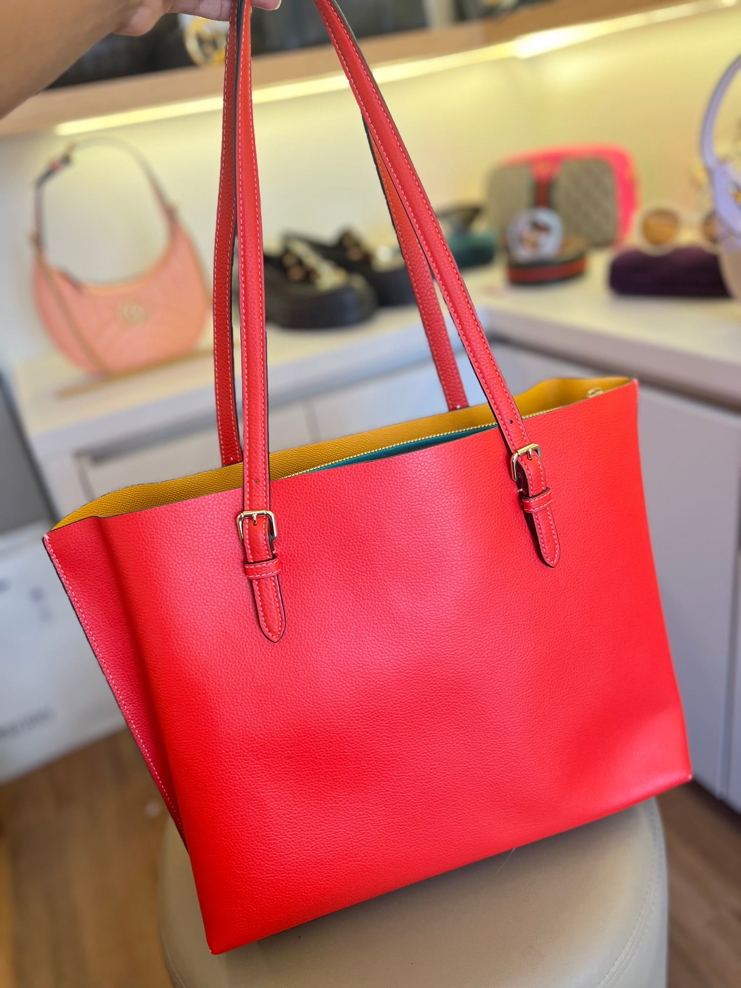 Coach Shopping Tote Vermelha