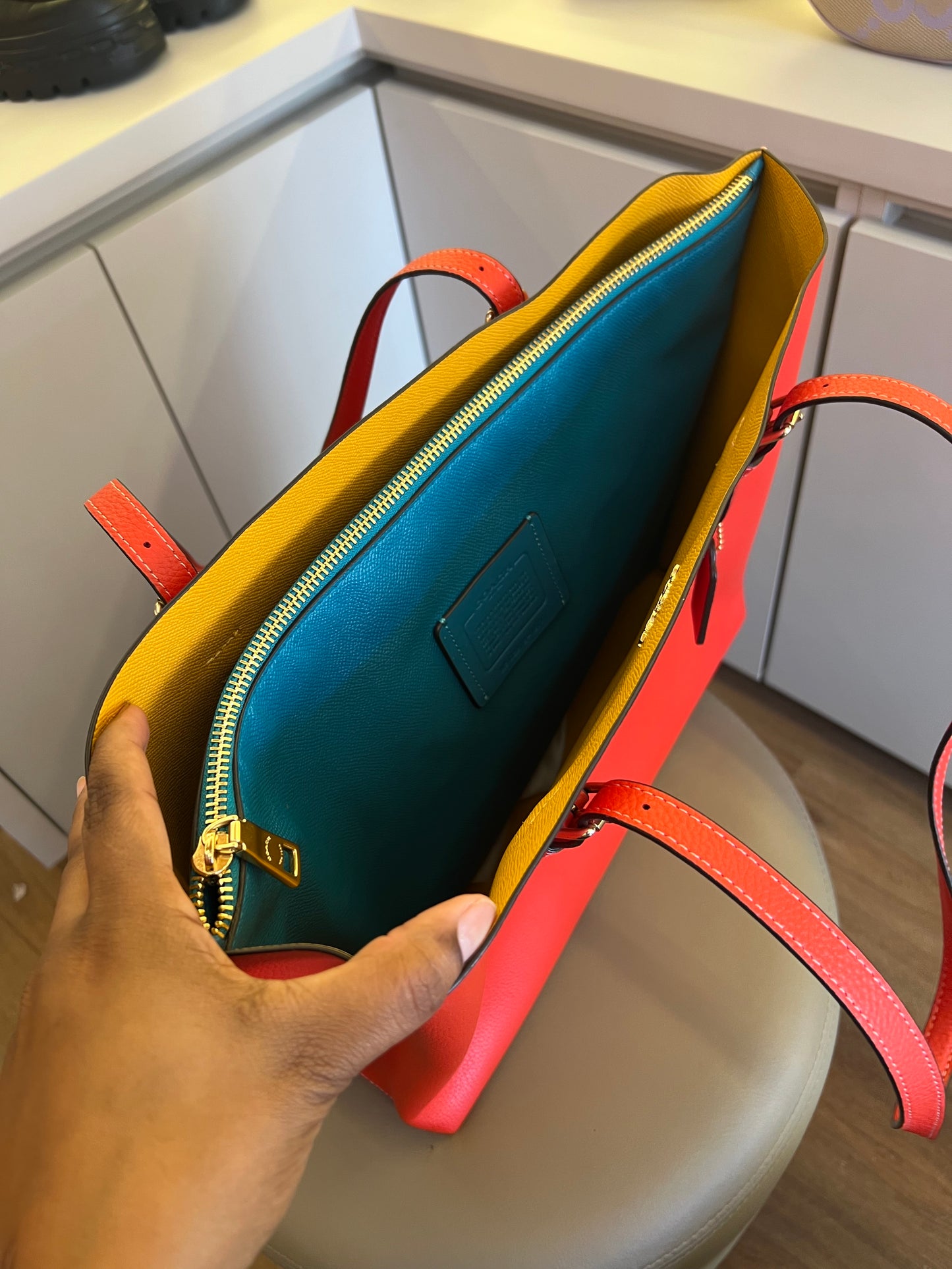 Coach Shopping Tote Vermelha