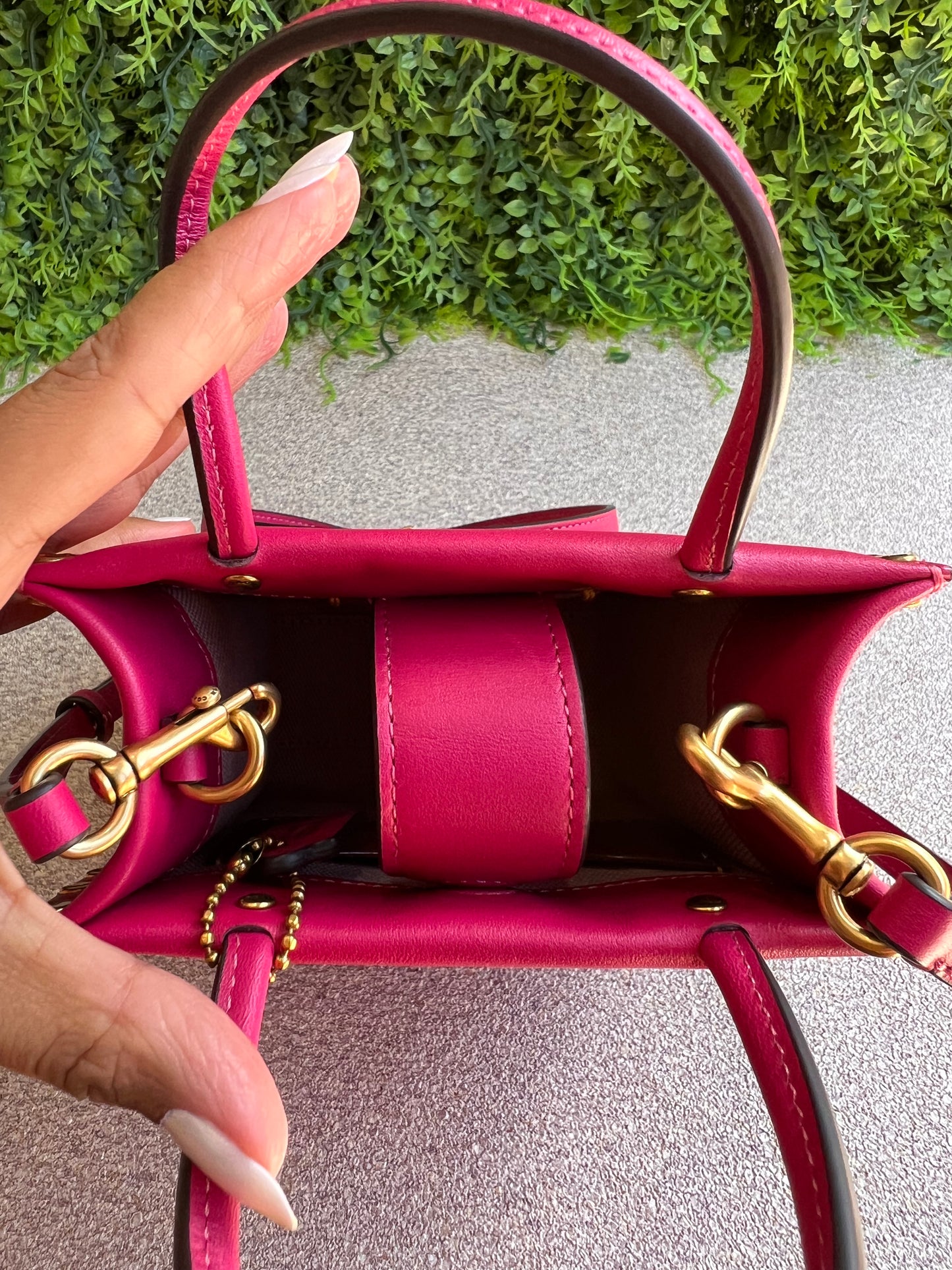 Coach Mini Cashin Tote Rosa