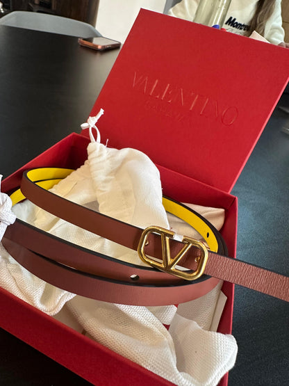 Cinto Valentino V Logo Dupla Face