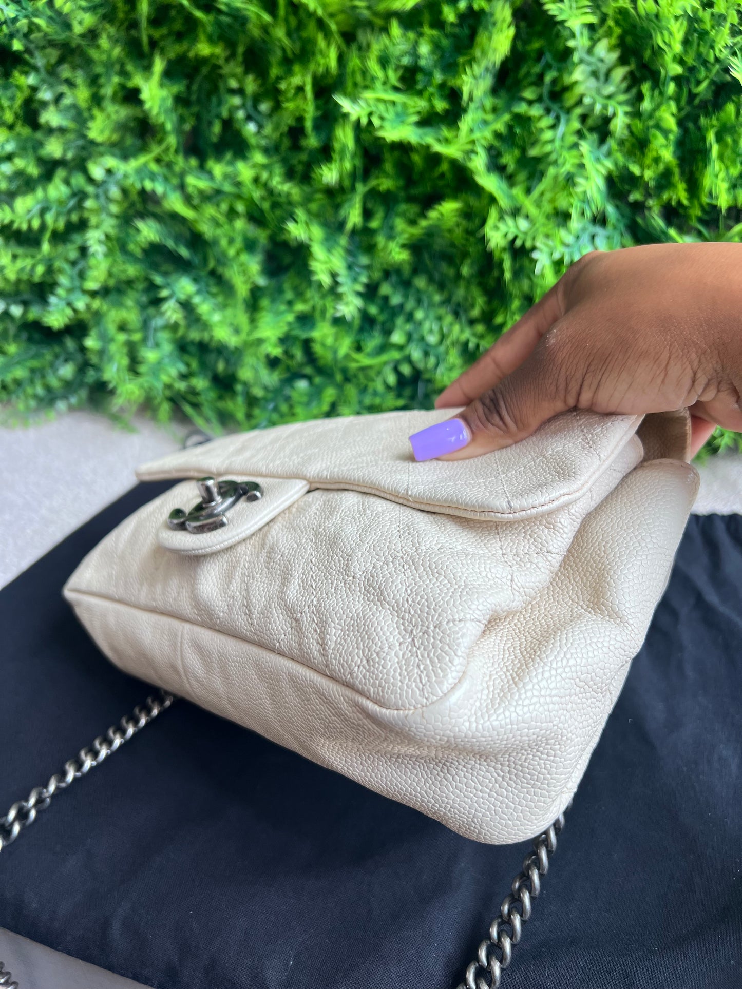 Chanel Classic Single Flap Off  White