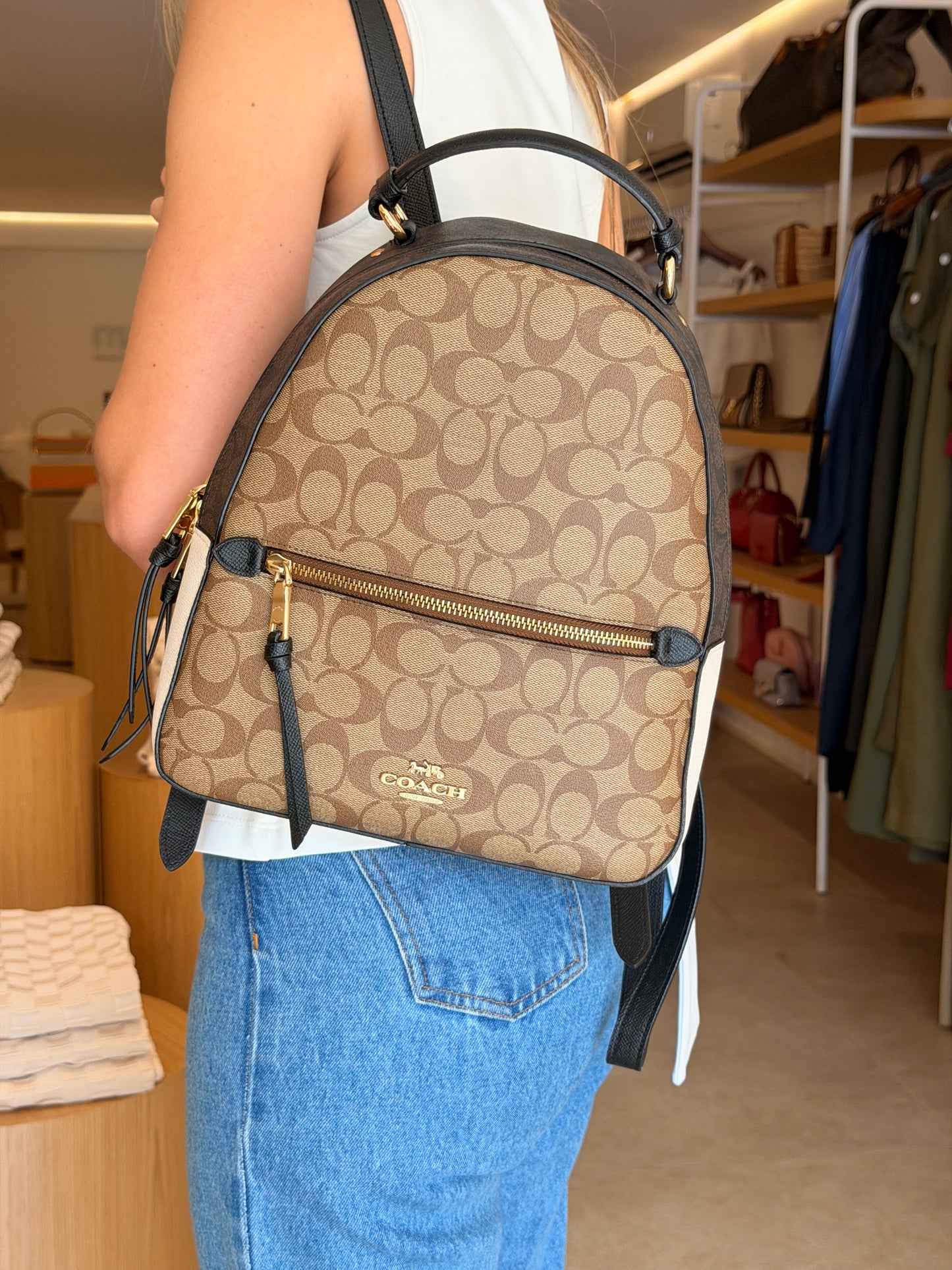 Mochila Coach Tricolor Monograma