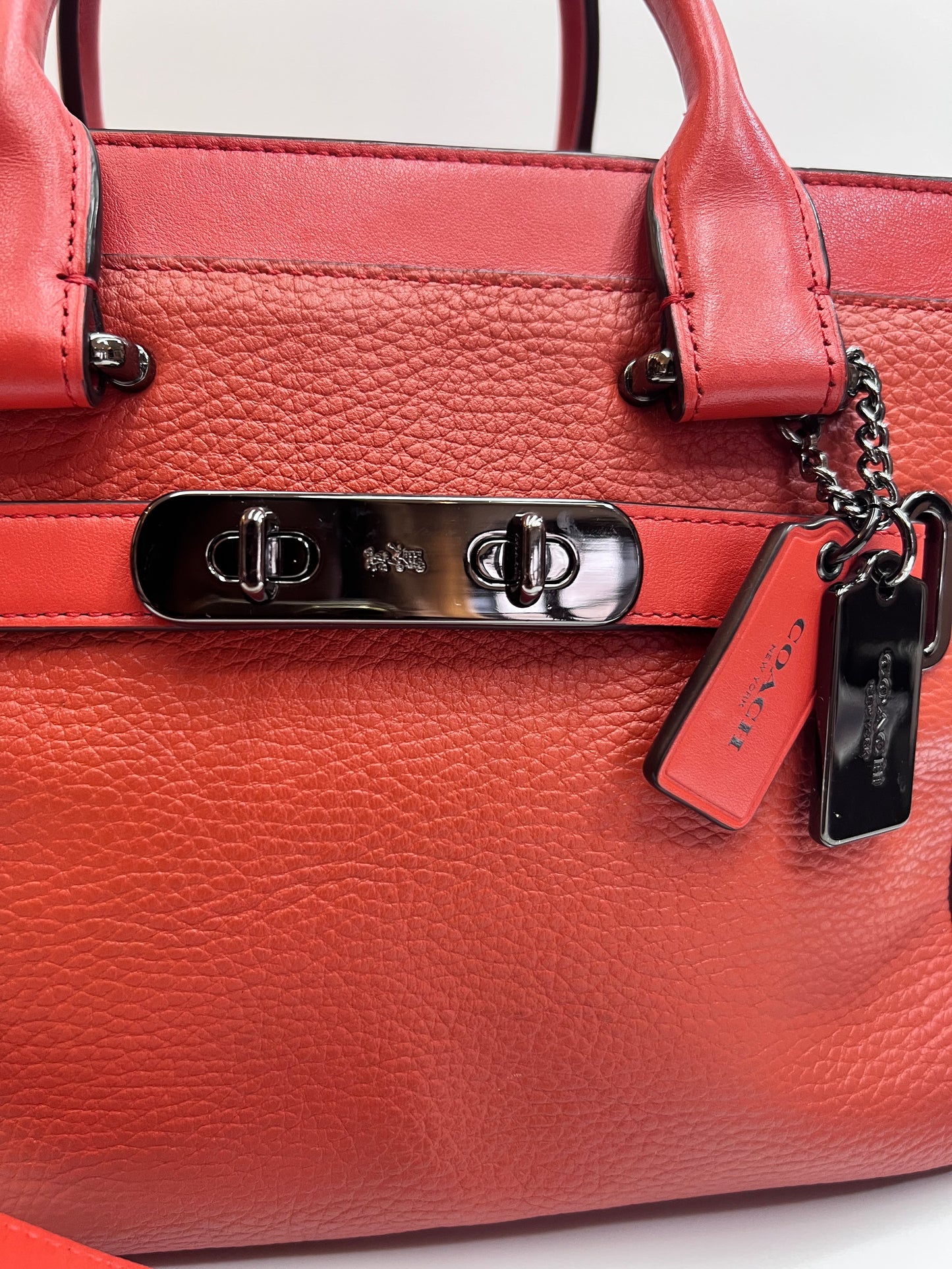 Coach Swagger Pebbled Laranja