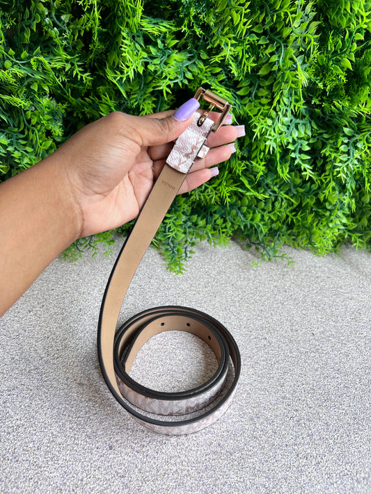 Cinto Michel Kors Monograma Off White 100cm