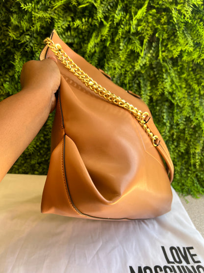 Bolsa Love Moschino Caramelo