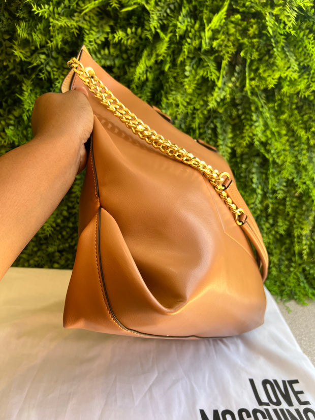 Bolsa Love Moschino Caramelo