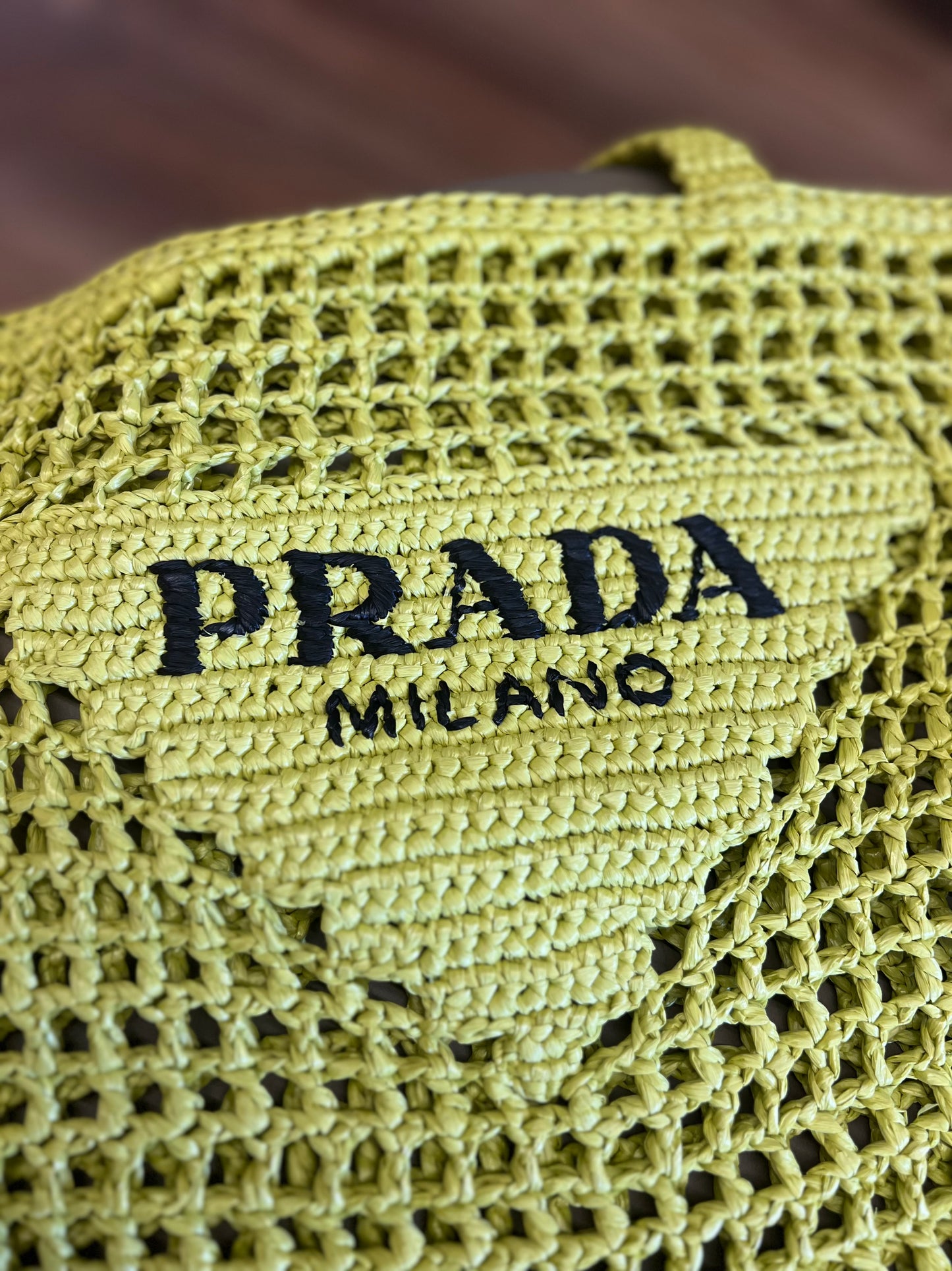Prada Raffia Tote bag Verde