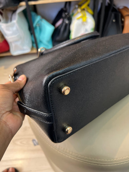 Coach Sierra Satchel em Couro Preto