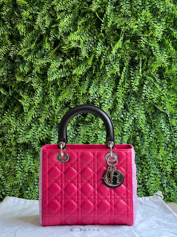Lady Dior Cannage Quilted Rosa