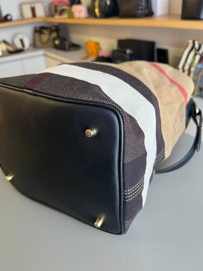 Burberry Check Ashby Hobo