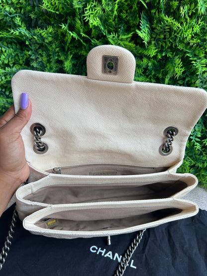 Chanel Classic Single Flap Off  White