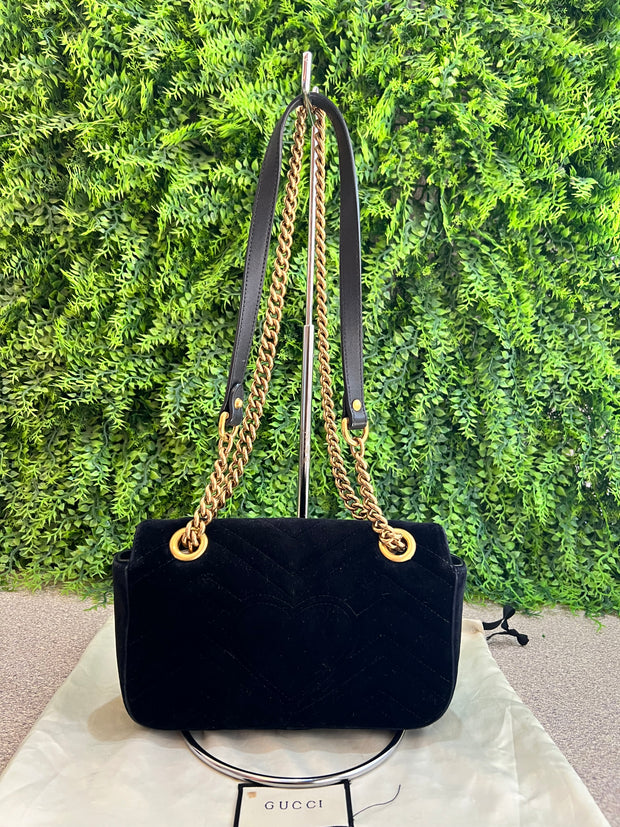 Gucci Marmont Veludo Preta