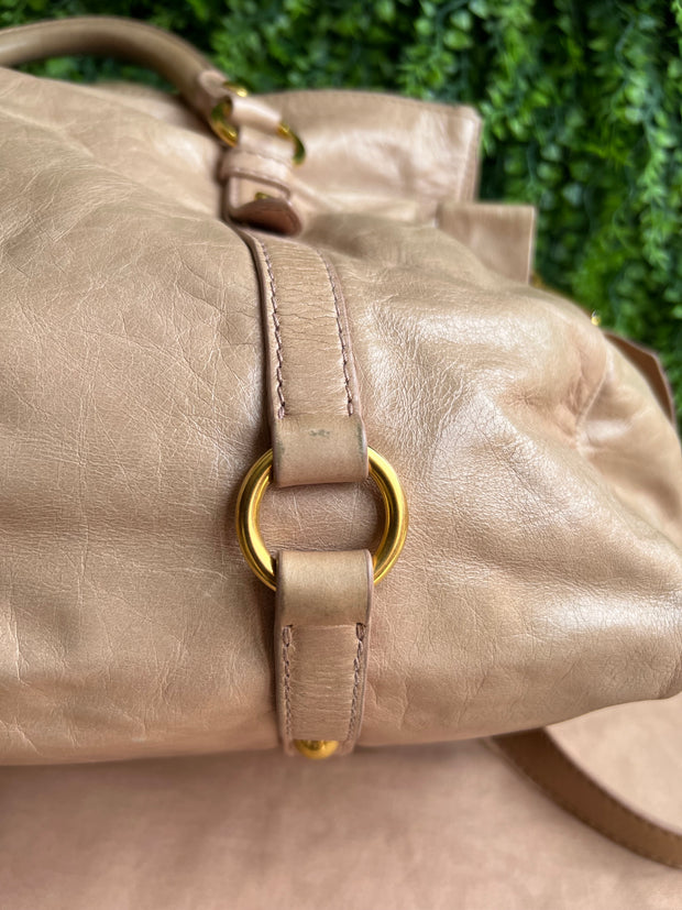 Miu Miu Vitello Lux Bow Satchel