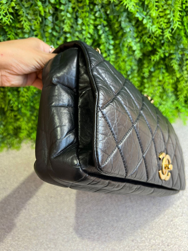 Chanel Crumpled Leather Preta