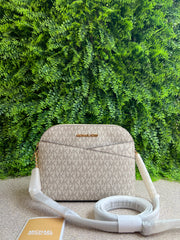 Bolsa Michael Kors Monograma Off White Chain