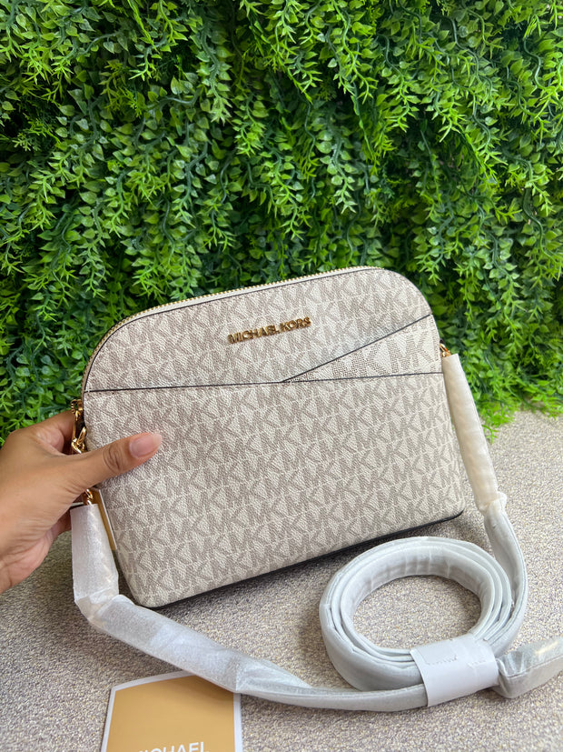 Bolsa Michael Kors Monograma Off White Chain