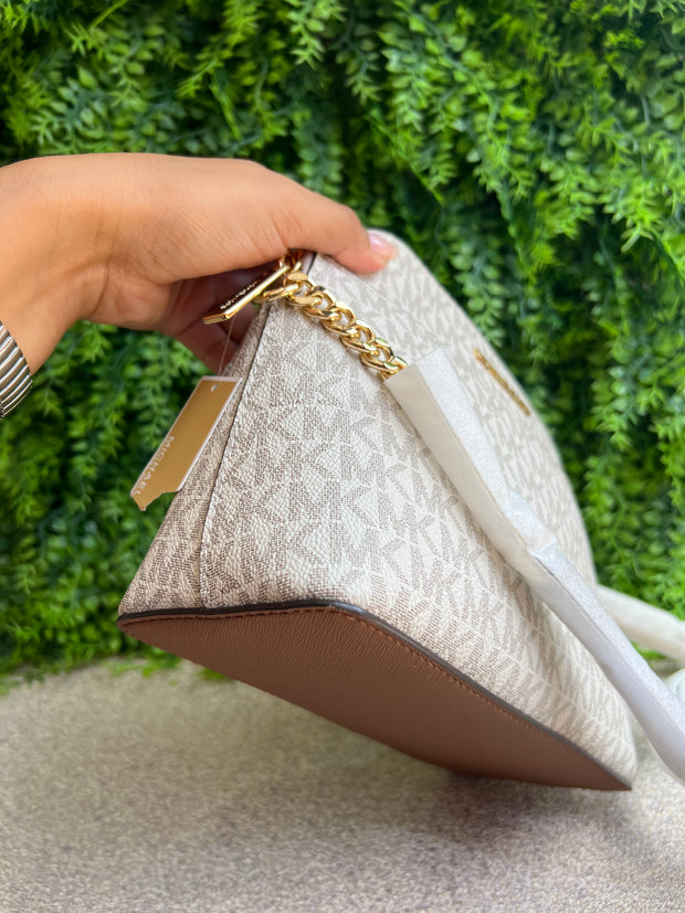 Bolsa Michael Kors Monograma Off White Chain