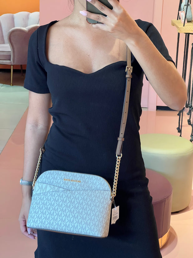 Bolsa Michael Kors Monograma Off White Chain