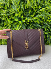 Saint Laurent Envelope Leather Bag