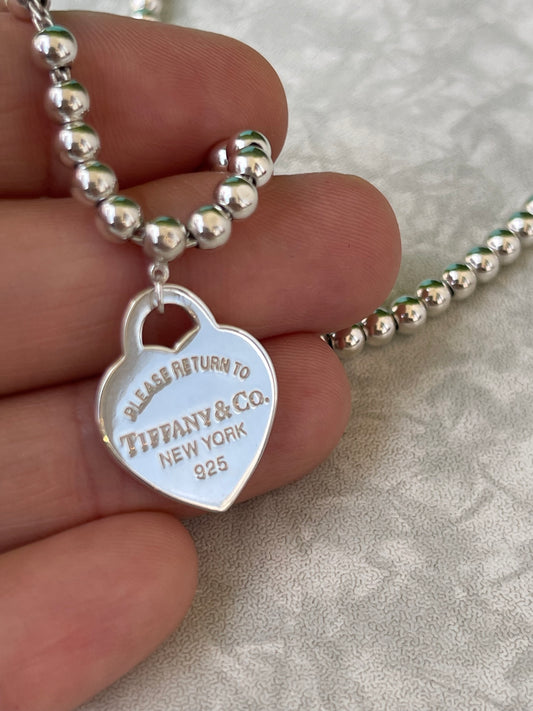 Colar Tiffany & Co Heart em Prata