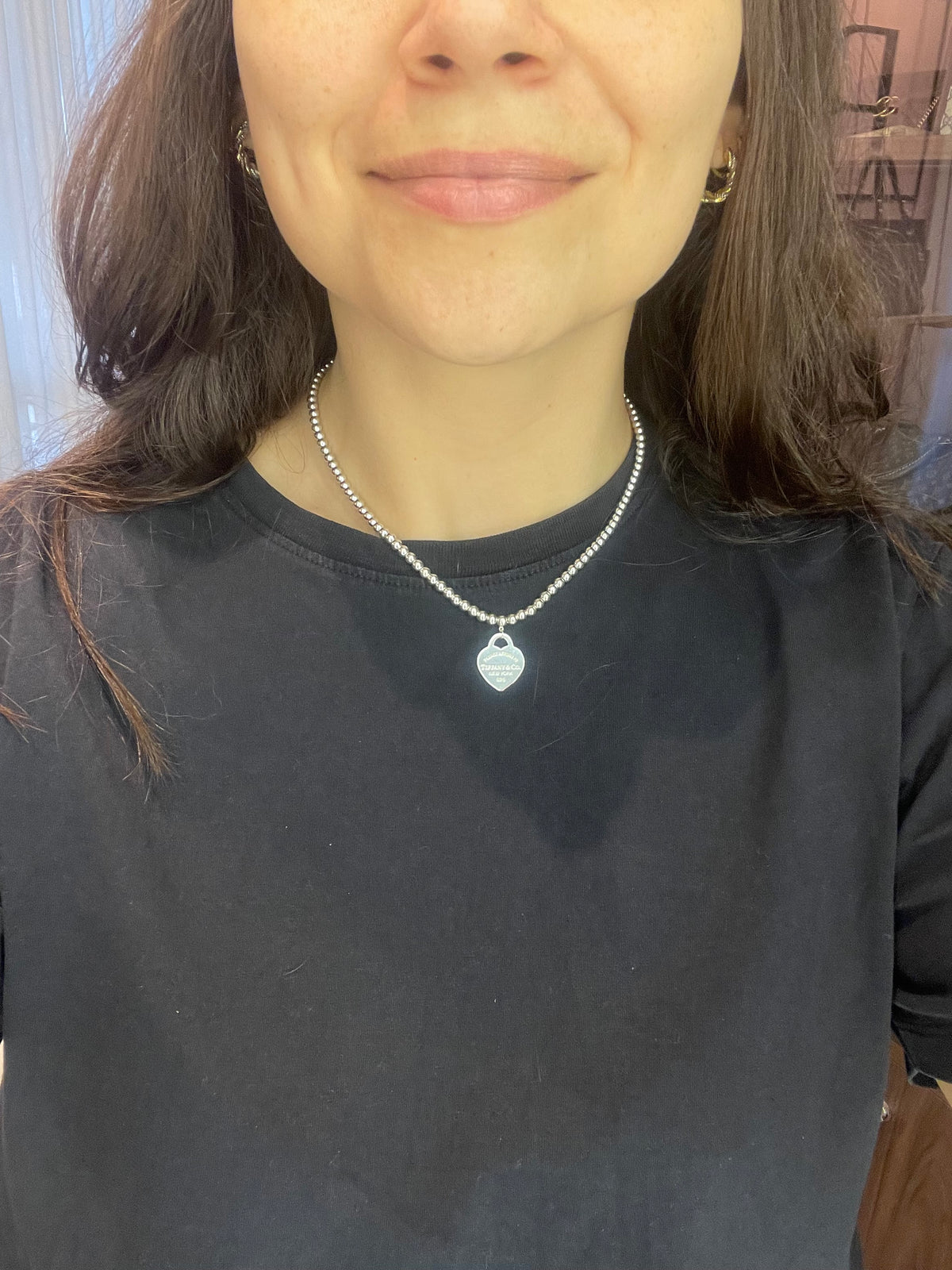 Colar Tiffany & Co Heart em Prata