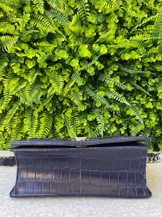 Christian Dior Diorama Croco Azul Marinho