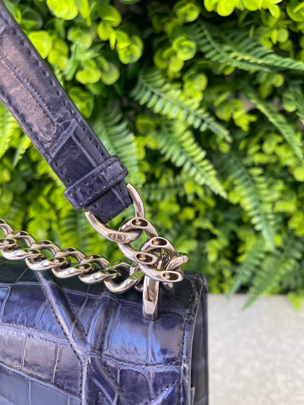 Christian Dior Diorama Croco Azul Marinho