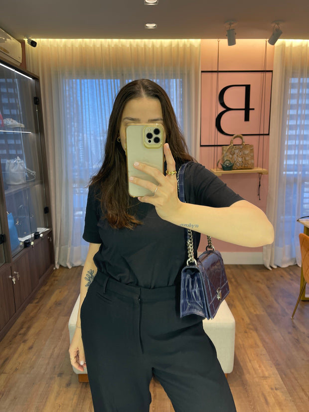 Christian Dior Diorama Croco Azul Marinho