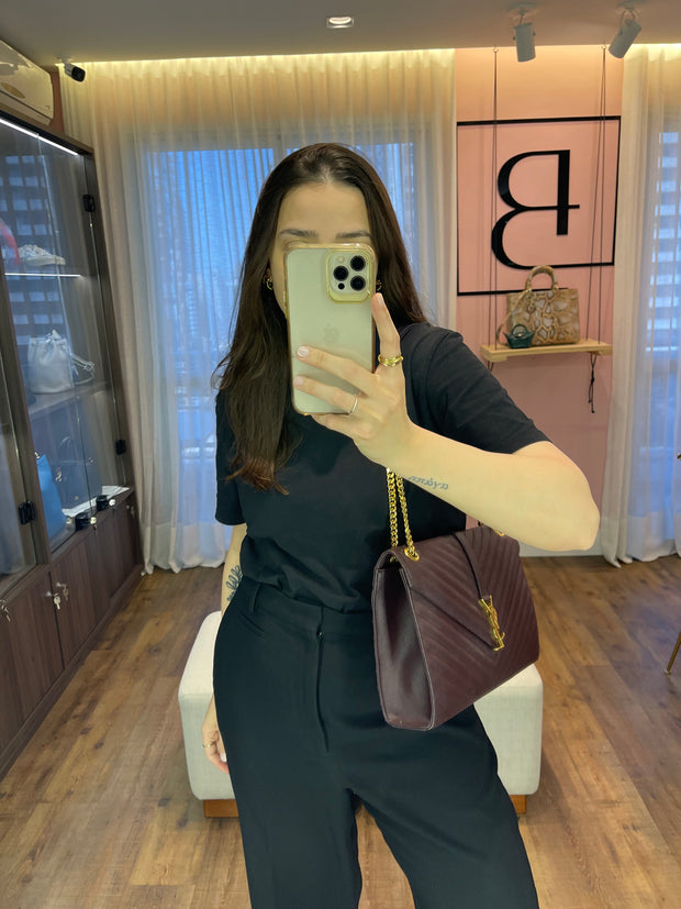 Saint Laurent Envelope Leather Bag