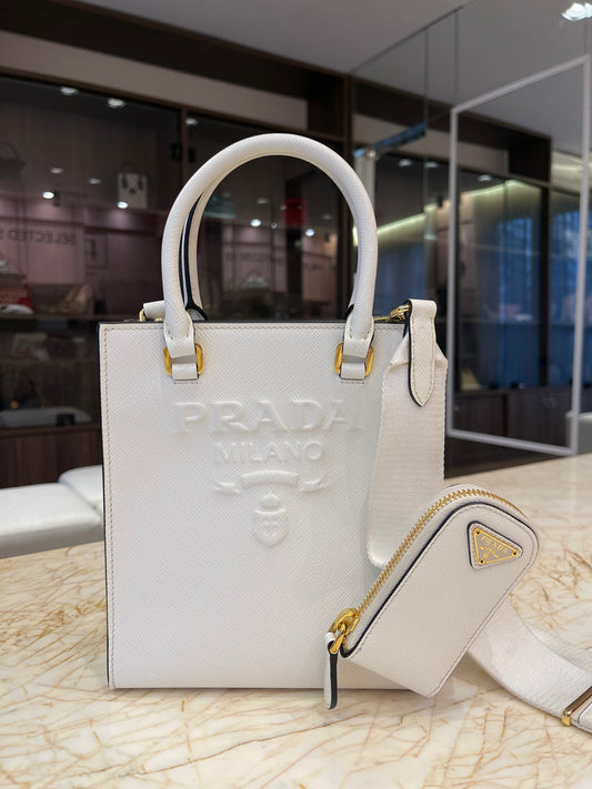 Prada Pre-Owned Lux Embossed Logo