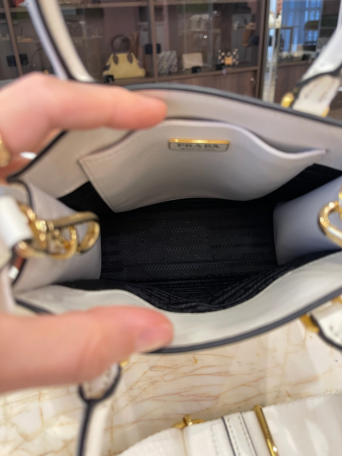 Prada Pre-Owned Lux Embossed Logo