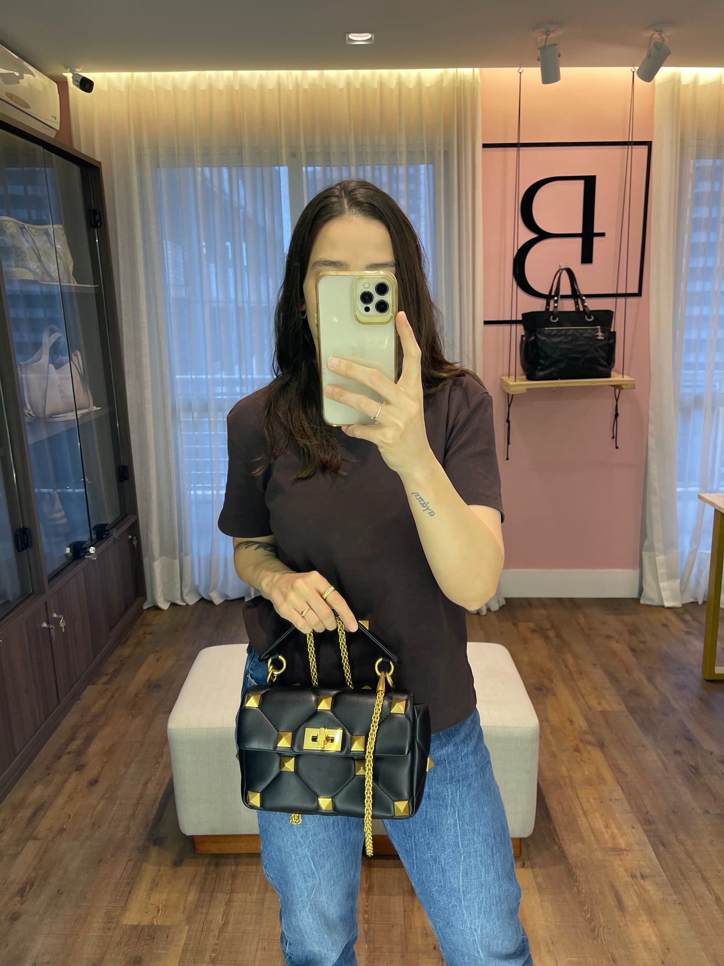 Valentino Garavani Roman Stud Preto