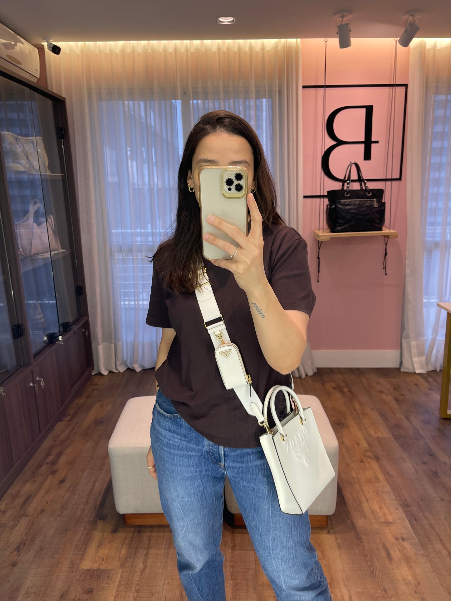 Prada Pre-Owned Lux Embossed Logo