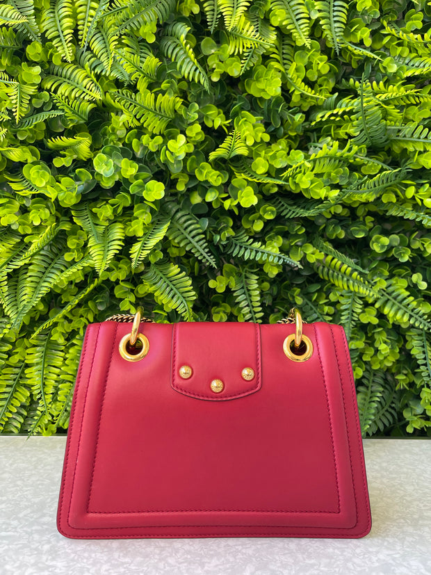 Dolce & Gabbana DG Amore Calfskin Chain Vermelha