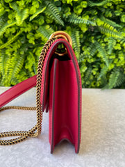 Dolce & Gabbana DG Amore Calfskin Chain Vermelha