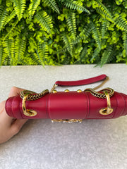 Dolce & Gabbana DG Amore Calfskin Chain Vermelha