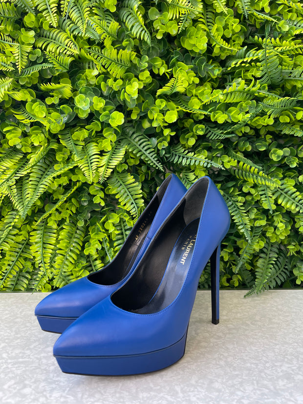 Sapato Scarpin Saint Laurent Azul