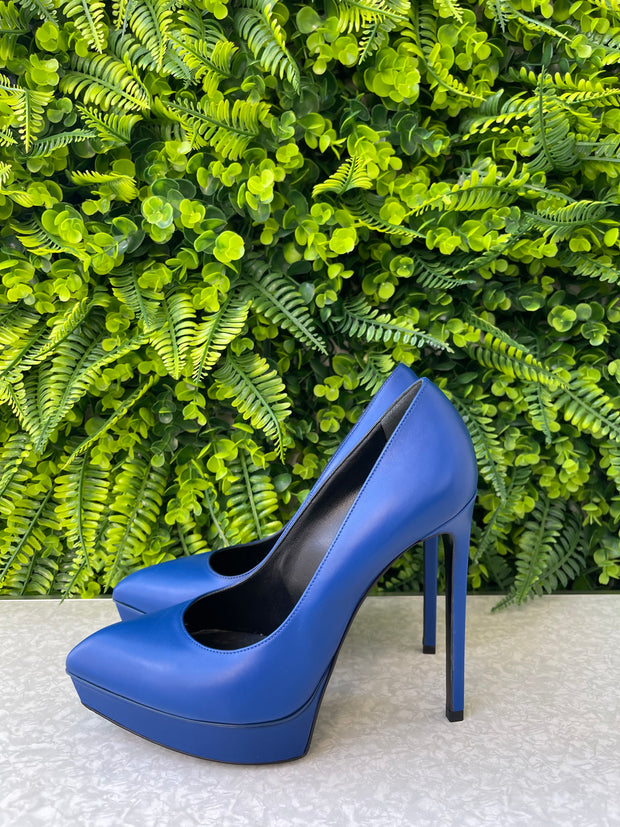 Sapato Scarpin Saint Laurent Azul