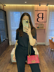 Dolce & Gabbana DG Amore Calfskin Chain Vermelha