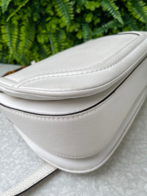 Gucci Calfskin New Bamboo Top Handle Branca