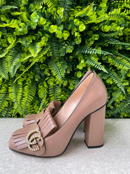 Sapato Gucci GG Marmont Loafer Beige