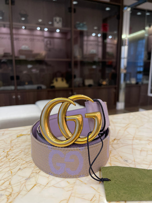 Cinto Gucci GG Marmont Lilás