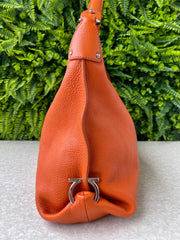 Salvatore Ferragamo Leather Shoulder Bag Laranja