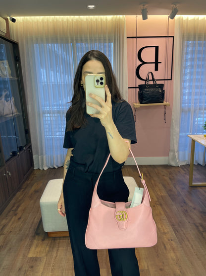 Gucci Aphrodite Medium em Couro Rosa