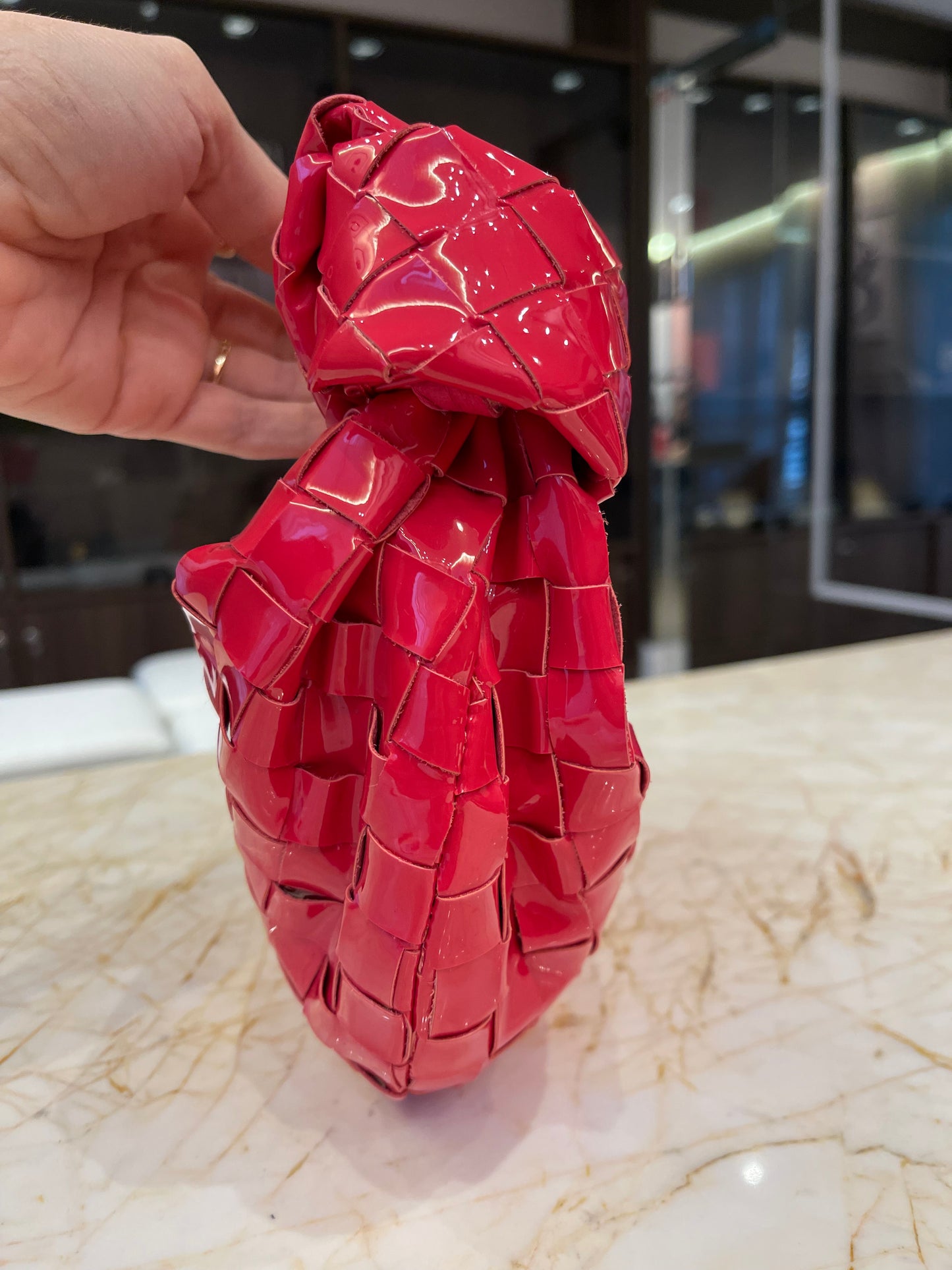 Bottega Veneta Mini Jodie Verniz
