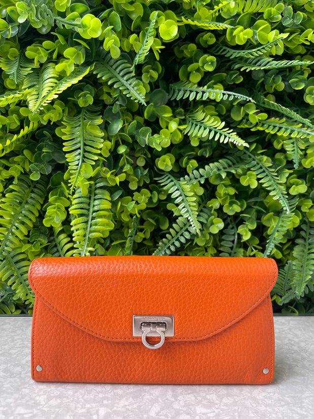 Carteira Salvatore Ferragamo Leather Laranja