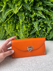 Carteira Salvatore Ferragamo Leather Laranja
