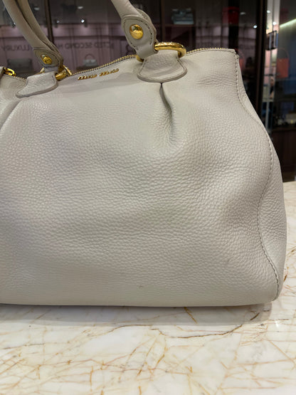 Miu Miu Taupe Leather Bege